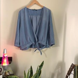 M Velvet Heart Blue Blouse